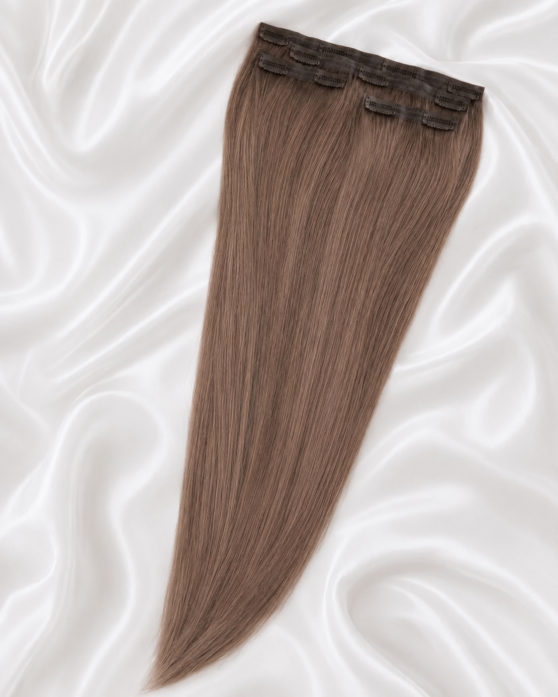 Seamless Clip-In Echthaar-Extensions 60 cm in Paris Brunette — ARIA HAIR