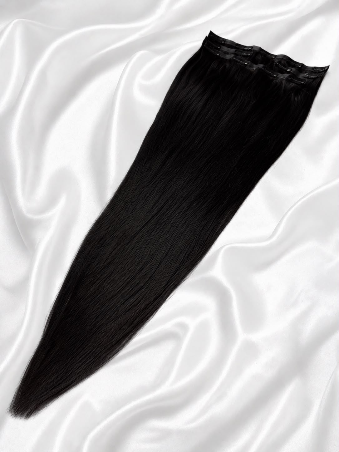 Seamless Clip-In Echthaar-Extensions 75 cm in Tokyo Night — ARIA HAIR
