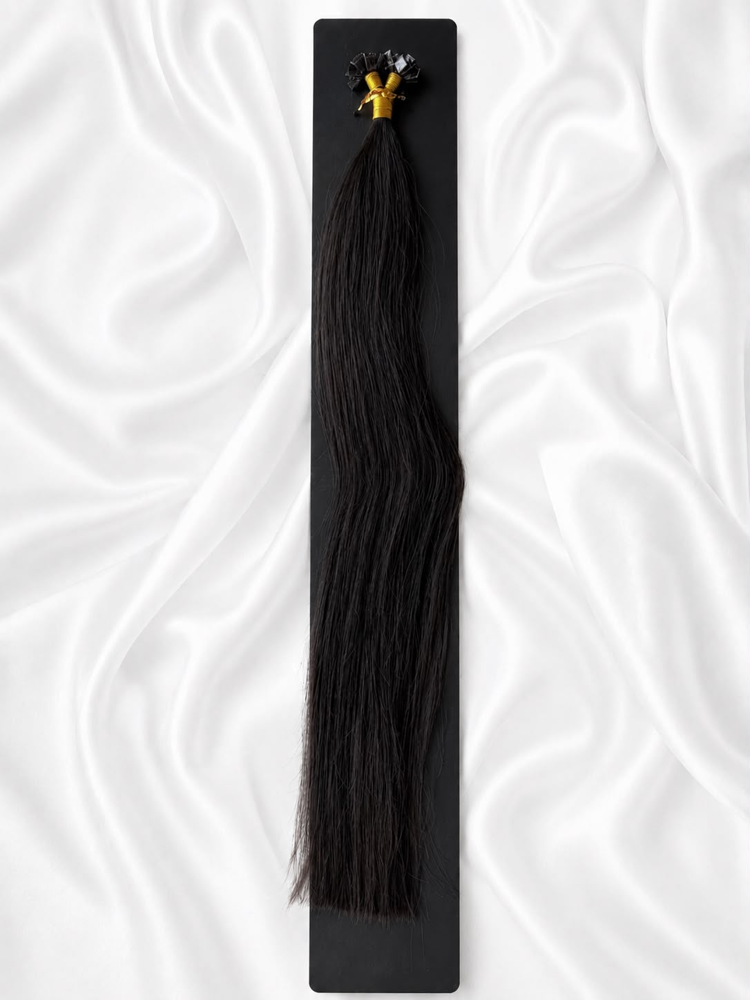 Keratin Bond Echthaar-Extensions 65 cm in Anthracite Ghost — ARIA HAIR
